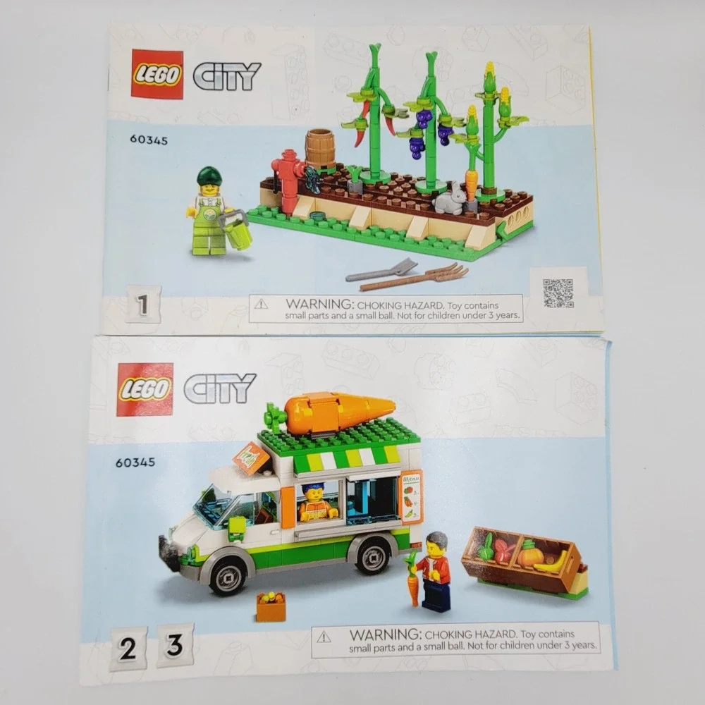 Lego 60345 Farmer's  Market Instruction Manuals ~ #1 and #2-3 BOOKLETS ONLY